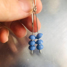 Load image into Gallery viewer, Cornflower Zen Chimes Upcycled Tin Earrings