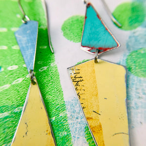 Butter & Seas Small Narrow Kites Recycled Tin Earrings
