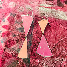Load image into Gallery viewer, Duo Pinks Narrow Kites Recycled Tin Earrings