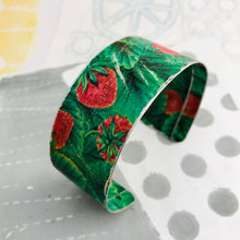 Load image into Gallery viewer, Strawberry Field Upcycled Tin Cuff