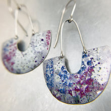 Load image into Gallery viewer, Field of Lupine Little Us Upcycled Tin Earrings