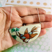 Load image into Gallery viewer, Gorgeous Bird Half Moon Recycled Pendant