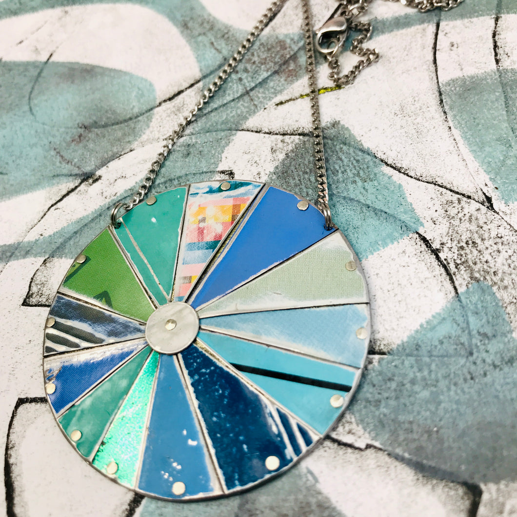 Mixed Cools Zero Waste Tin Color Wheel Necklace