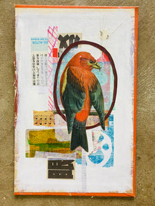 Keeping Watch   •  Collage on Upcycled Book Cover