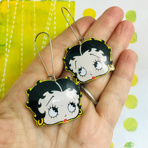 Betty Boop Upcycled Tin Earrings