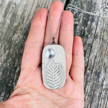 Load image into Gallery viewer, Silver Moon Yarrow Mountain Concrete &amp; Tin Necklace