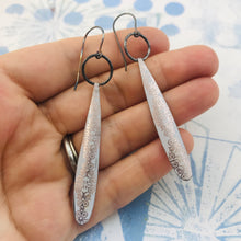 Load image into Gallery viewer, Champagne Dreams Teardrops Upcycled Tin Earrings
