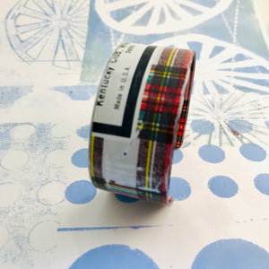 Union Made Tartan Upcycled Tin Cuff