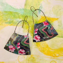 Load image into Gallery viewer, Teal Paisley Zero Waste Tin Earrings