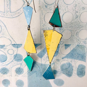 Butter & Seas Small Narrow Kites Recycled Tin Earrings