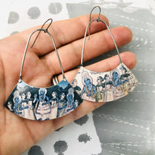 Load image into Gallery viewer, Persian Illustration Wide Arc Zero Waste Earrings