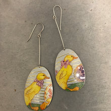 Load image into Gallery viewer, Easter Ducklings Upcycled Tin Earrings