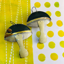 Load image into Gallery viewer, Groovy Glenfiddich Mushrooms Zero Waste Tin Earrings
