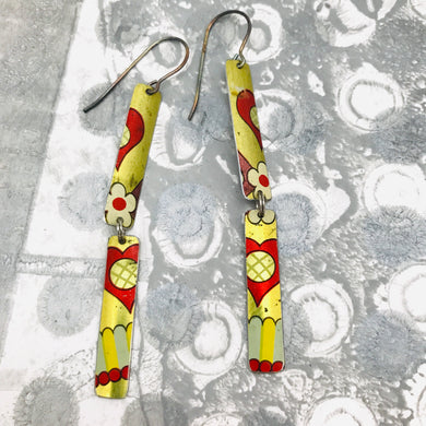 Santa Fe Narrow Rectangles Tin Earrings