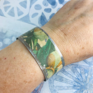 Vintage Magnolia Blossoms Upcycled Tin Cuff