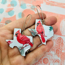 Load image into Gallery viewer, Cardinals Texas Upcycled Tin Earrings