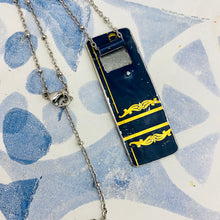 Load image into Gallery viewer, Moonrise Blues Upcycled Tin Necklace