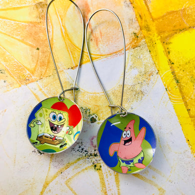 Sponge Bob & Patrick Large Basin Tin Earrings
