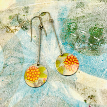Load image into Gallery viewer, Little Zinnias Upcycled Tin Earrings