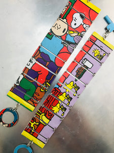 RESERVED Charlie Brown & Snoopy Upcycled Tin Bracelet