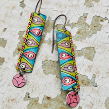 Load image into Gallery viewer, Retro Cool Rectangle Tin Earrings