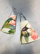 Load image into Gallery viewer, Hummingbirds Zero Waste Tin Long Fans Earrings
