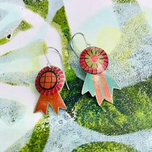 Load image into Gallery viewer, Winner Winner! Upcycled Tin Earrings