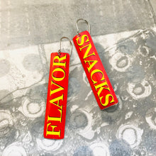 Load image into Gallery viewer, Flavor Snacks Long Narrow Tin Earrings