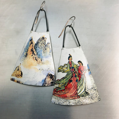 Mountain Offerings Zero Waste Tin Long Fans Earrings