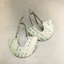 Load image into Gallery viewer, Distressed Instructions Little Us Upcycled Tin Earrings