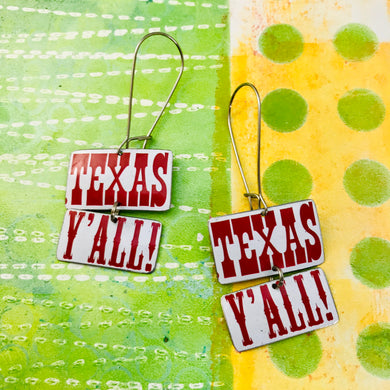 Texas Y’all Rectangle Zero Waste Tin Earrings