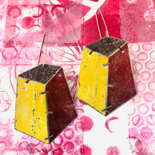 Load image into Gallery viewer, Edifice Goldenrod Upcycled Tin Earrings