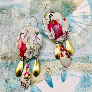 Scarlet Kimonos Tin Chandelier Earrings