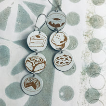 Load image into Gallery viewer, Sweet Treats Tri-dot Upcycled Tin Earrings