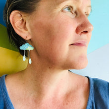 Load image into Gallery viewer, Dotty Rain Clouds  Zero Waste Tin Earrings