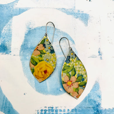 Flower Field Upcycled Pod Tin Earrings