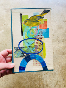 Inner Attraction  •  Collage on Upcycled Book Cover
