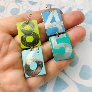 86 45 Mixed Cools Rectangles Tin Earrings