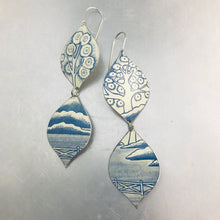 Load image into Gallery viewer, Mod Delft Blue Chinoiserie Zero Waste Tin Earrings