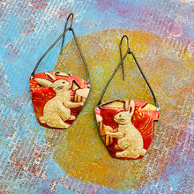 Load image into Gallery viewer, Year of the Rabbit Recycled Tin Earrings