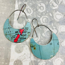 Load image into Gallery viewer, New Zealand Crescent Circles Tin Earrings