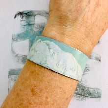 Load image into Gallery viewer, Snow Covered Mountain Upcycled Tin Cuff