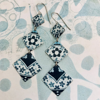 Cascading Diamonds Tin Earrings