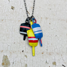 Load image into Gallery viewer, Little Lobster Buoys Upcycled Tin Necklace