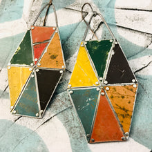 Load image into Gallery viewer, Le Cirque Tesserae Arched Wire Tin Earrings