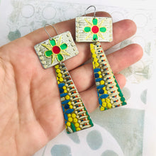 Load image into Gallery viewer, Mixed Mosaics Tin Zero Waste Earrings Ethical Jewelry