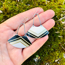 Load image into Gallery viewer, Ups and Downs Small Fans Tin Earrings