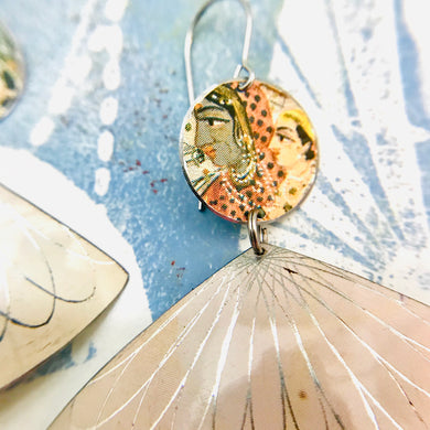 Ode to Math Fans Upcycled Tin Earrings