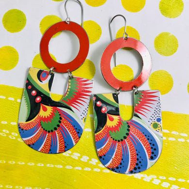 Super Fun Chunky Horseshoe Tin Earrings