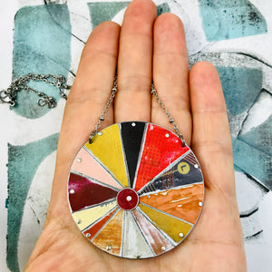 Desert Sunset Zero Waste Tin Color Wheel Necklace